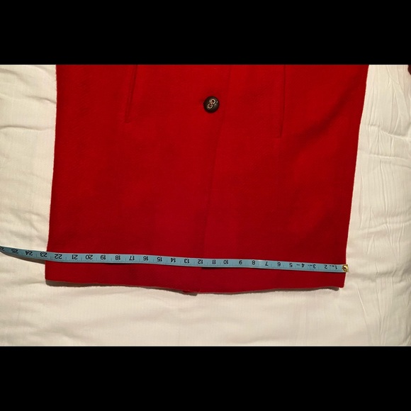 New without tags Retro 1950’s style Red wool coat made in Italy - Picture 9 of 10